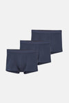 Navy 3-Pack Plain Cotton Boxers
