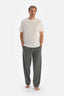 Grey STRIPED KNITTED TROUSERS