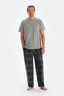 Smoke PLAID WOVEN TROUSERS
