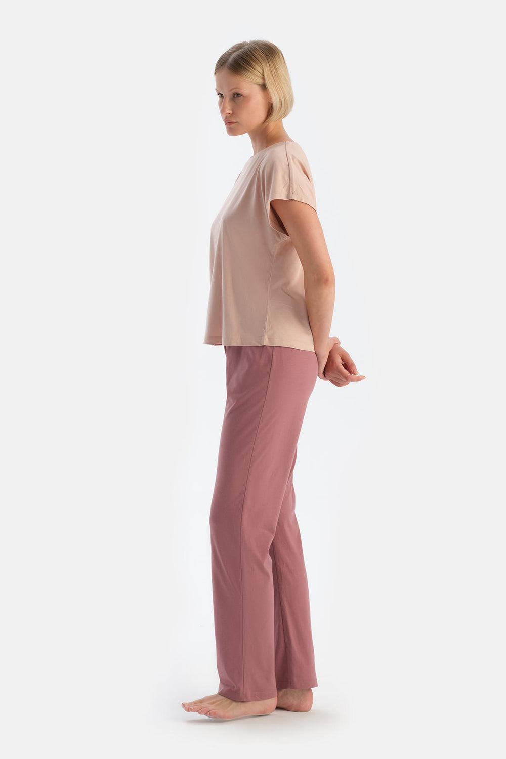 Ecru-Pink 2-PACK FLOWER PATTERNED SUPREME TROUSERS