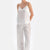 White LACE DETAILED SATIN BRIDE TROUSERS