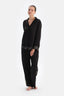 Black LACE DETAILED SATIN BRIDE TROUSERS