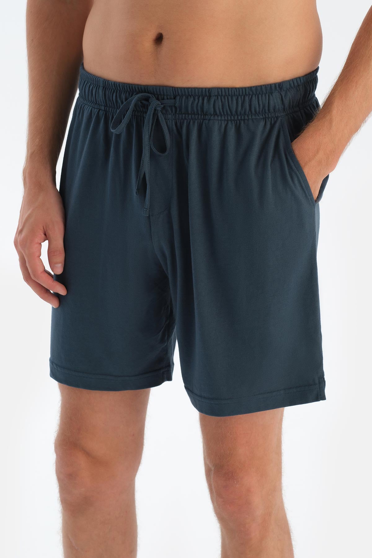 Ekru Kısa Kollu Baskı Detaylı Tişört Şort Pijama Takımı