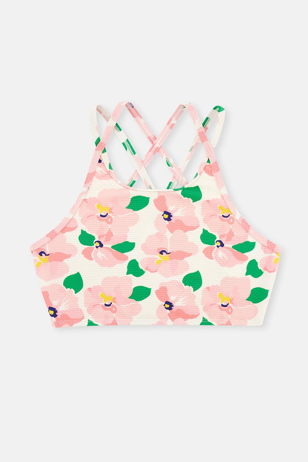 Pink HALTER COLLAR BIKINI SET