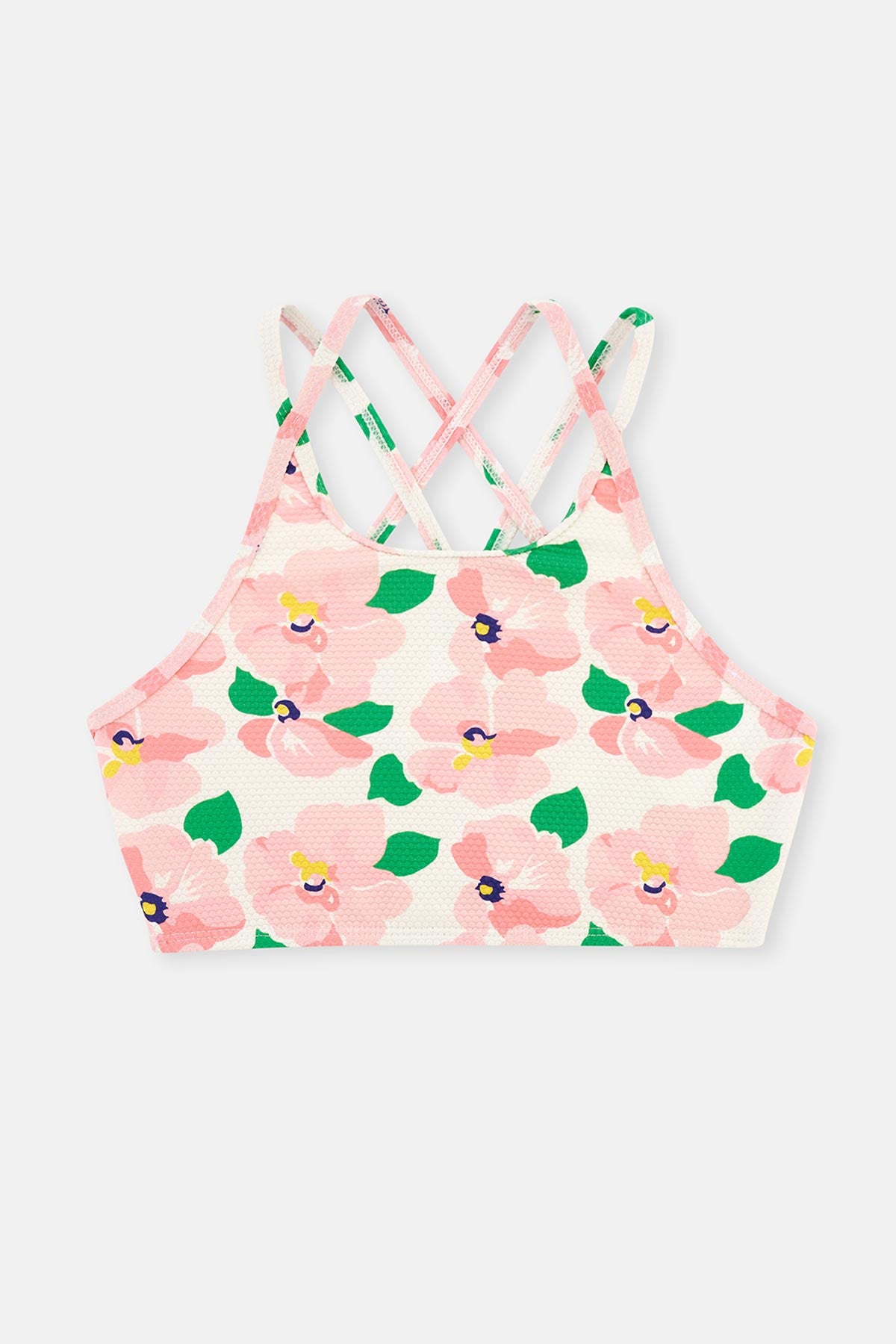 Pink HALTER COLLAR BIKINI SET