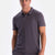 Smoke POLO NECK SHORT SLEEVE MODAL PIQUE T-SHIRT