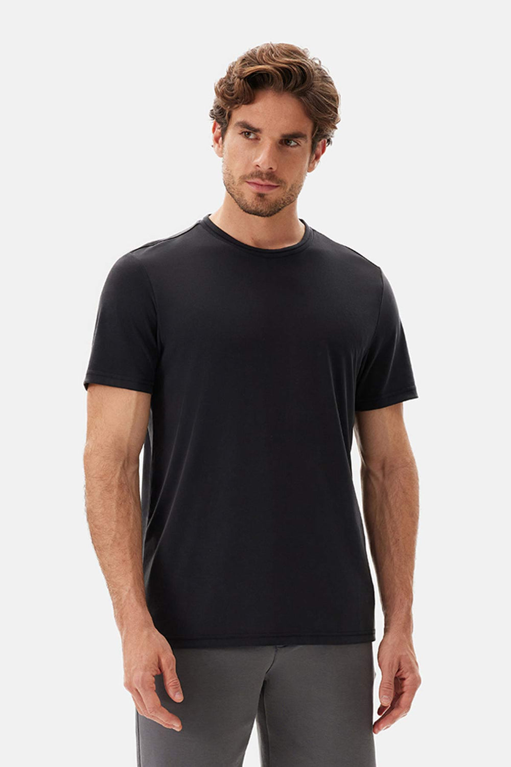 Black WOVEN STRIPED TROUSERS