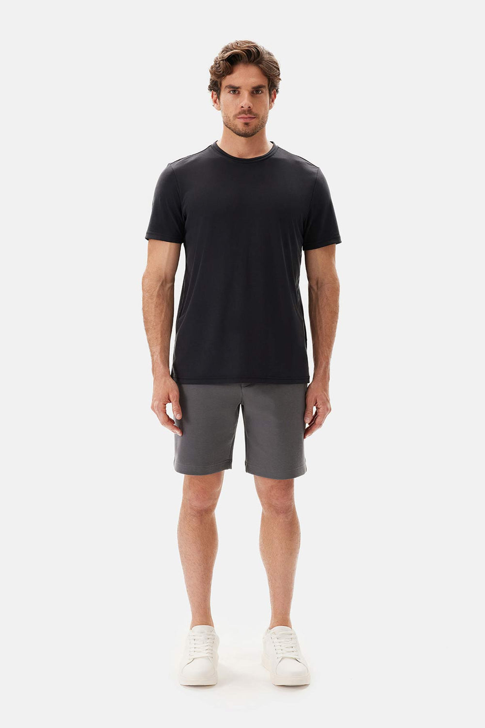 Black WOVEN STRIPED TROUSERS