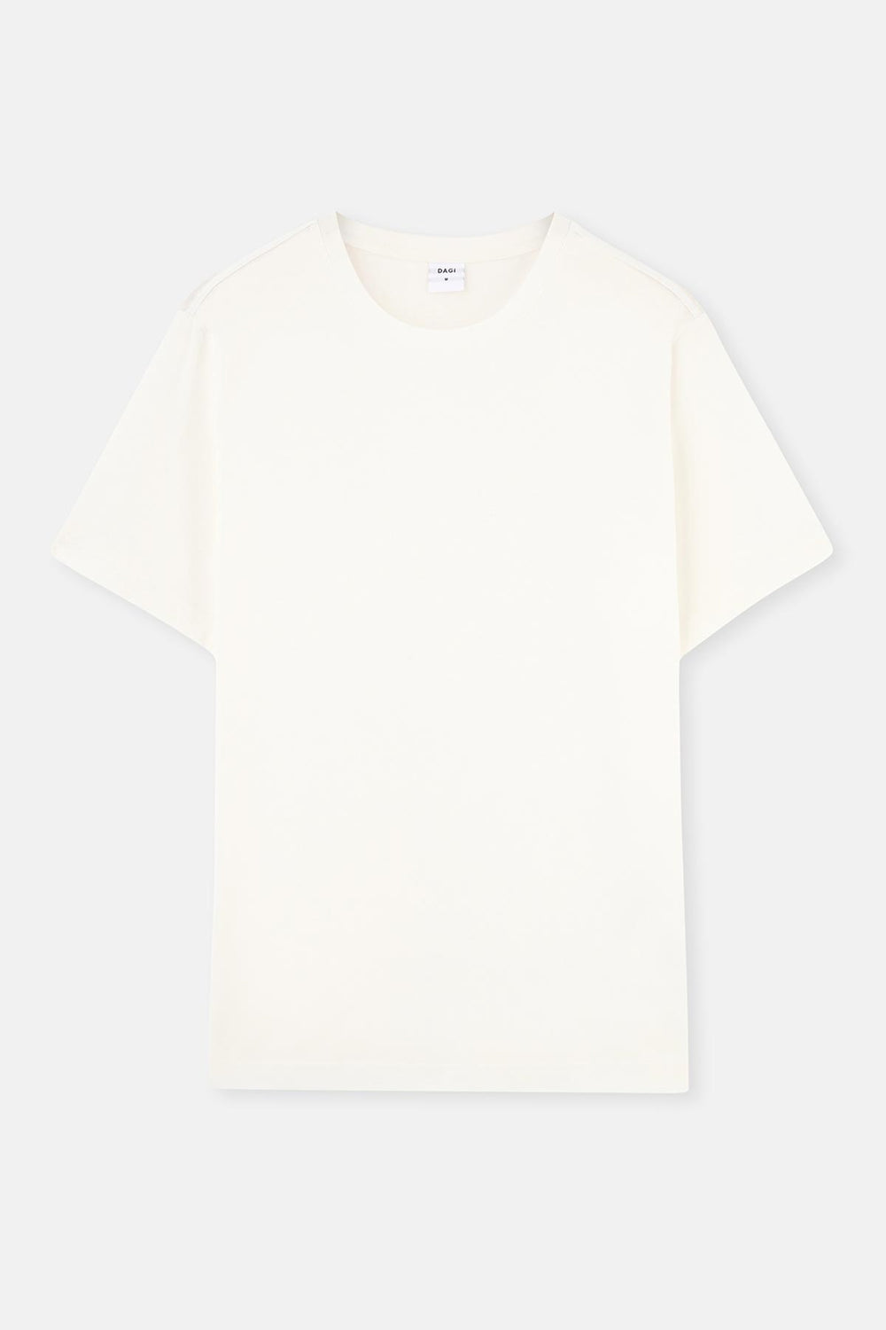 Ekru Bisiklet Yaka Kısa Kollu Süprem Tişört