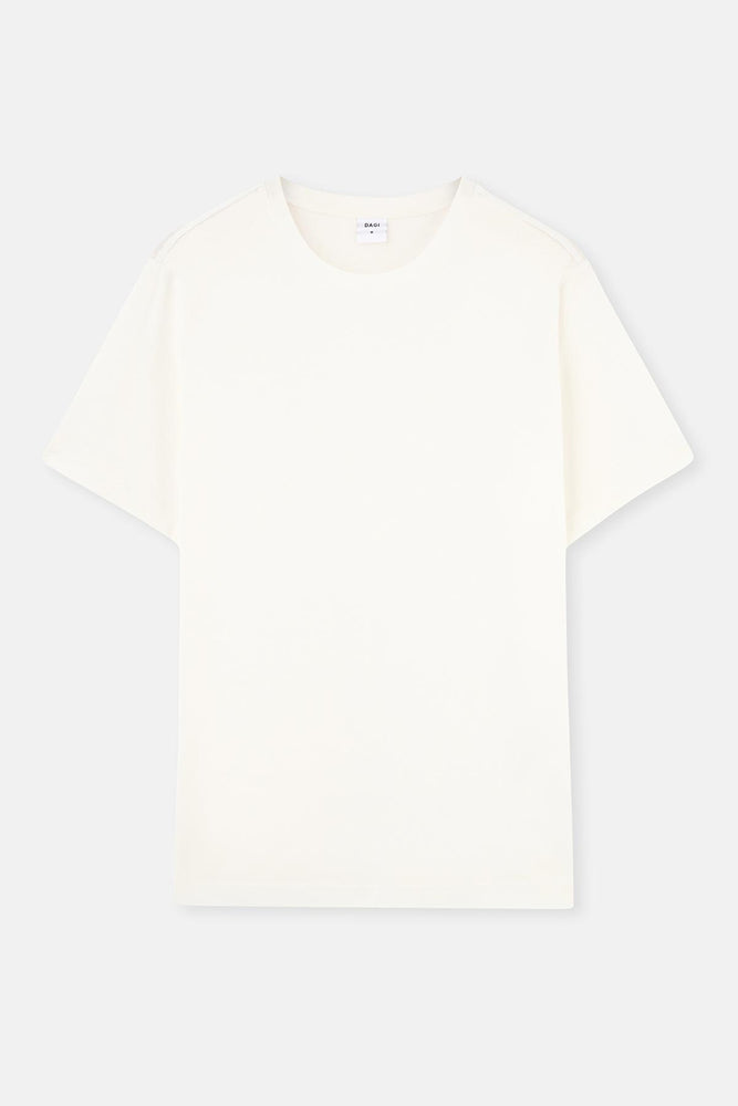 Ekru Bisiklet Yaka Kısa Kollu Süprem Tişört