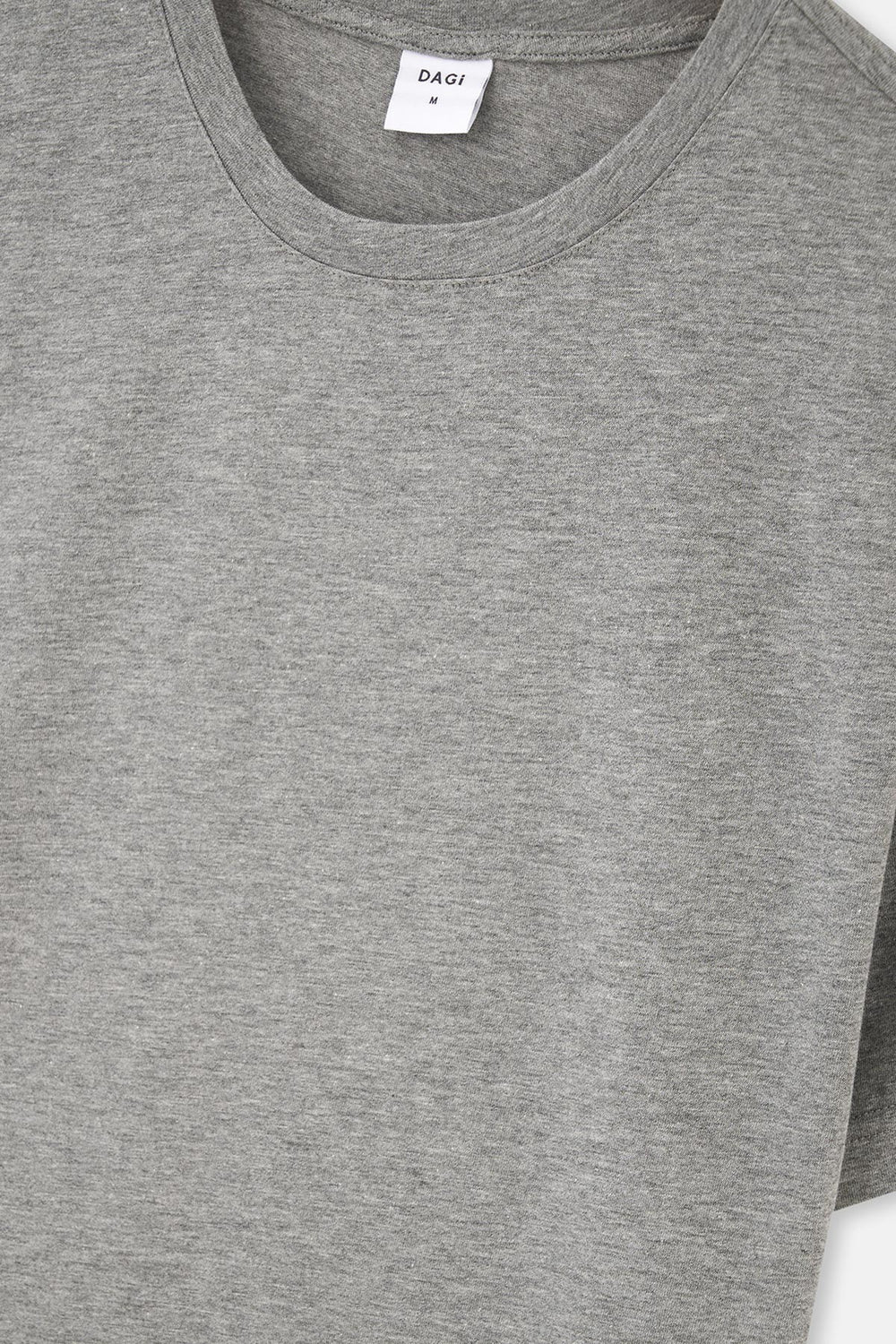 Gri Melanj Bisiklet Yaka Kısa Kollu Süprem Tişört