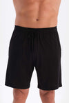 Bordeaux-Black COTTON MODAL DOUBLE KNITTED SHORTS