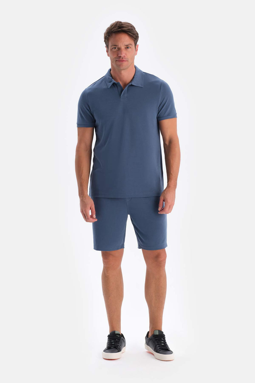 Indigo MODAL PIQUE SHORTS WITH POCKETS