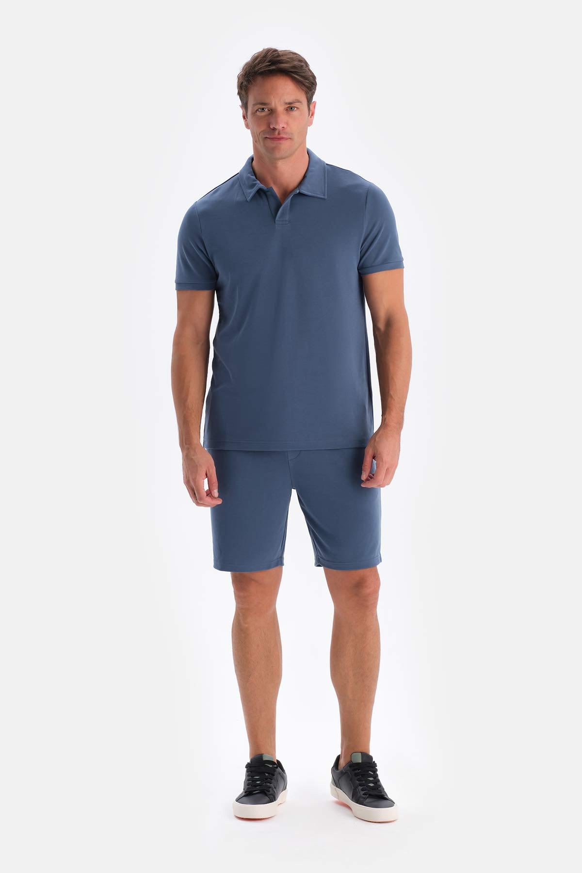 Indigo MODAL PIQUE SHORTS WITH POCKETS