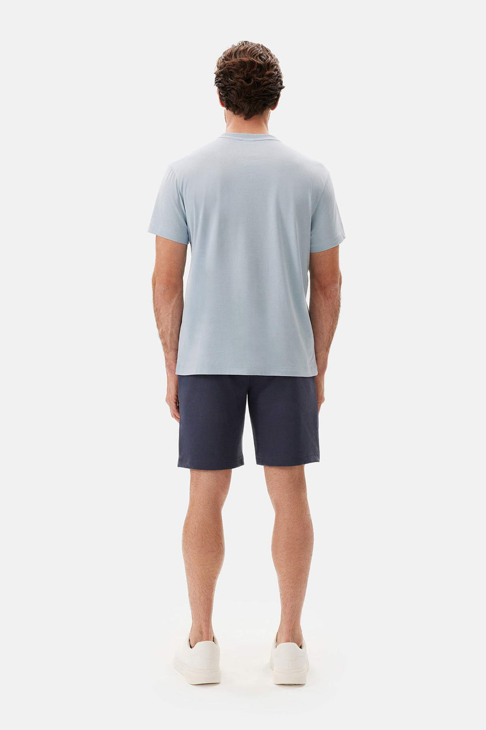 Lacivert Cepli Bağcıklı Şort