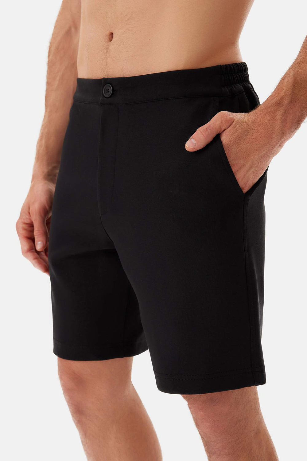 Siyah Cepli Bağcıklı Şort