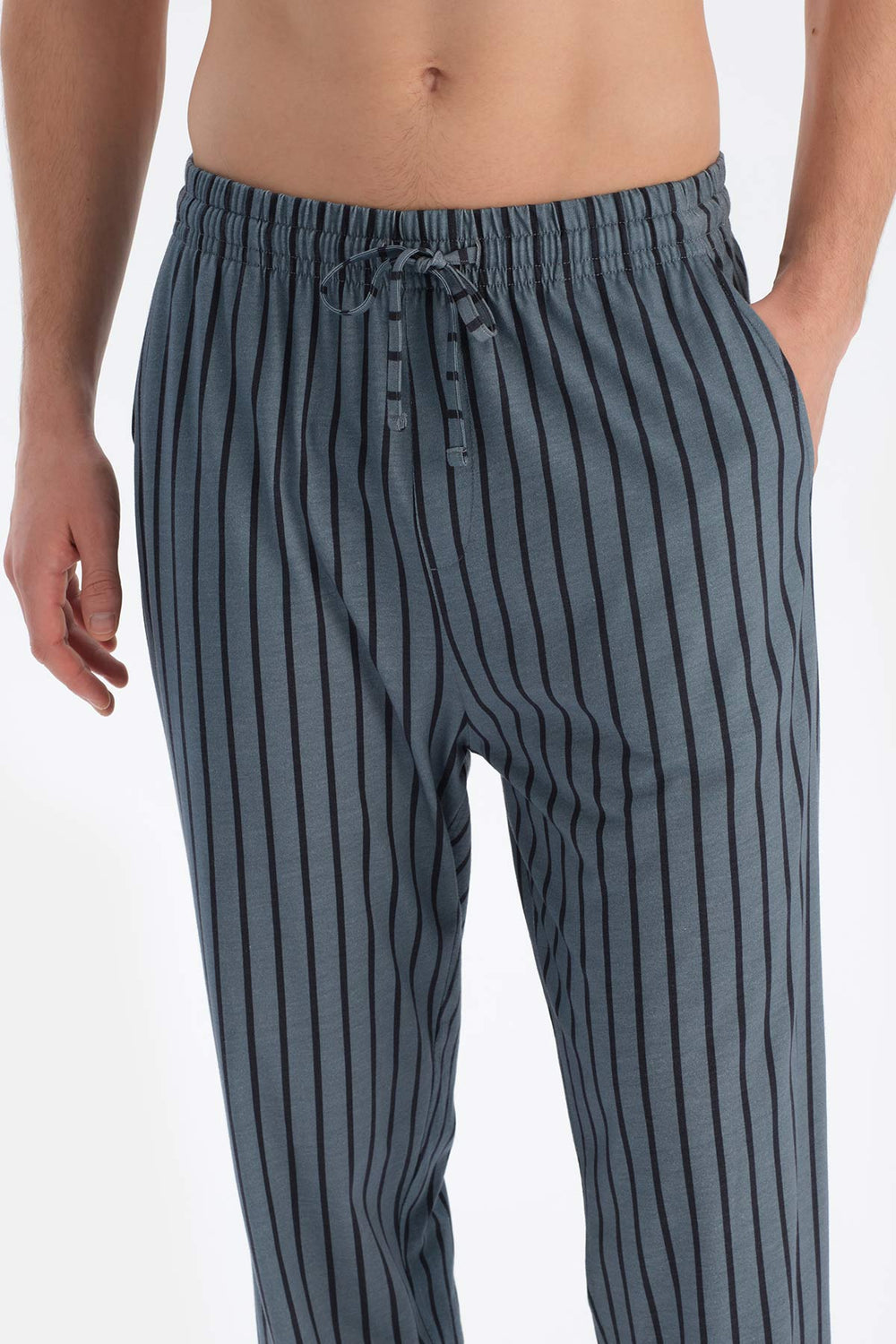 Indigo Yarım Patlı Kısa Kollu Tişört Pantolon Pijama Takımı