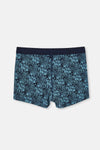 Petrol Mavisi si Pamuk Desenli Boxer