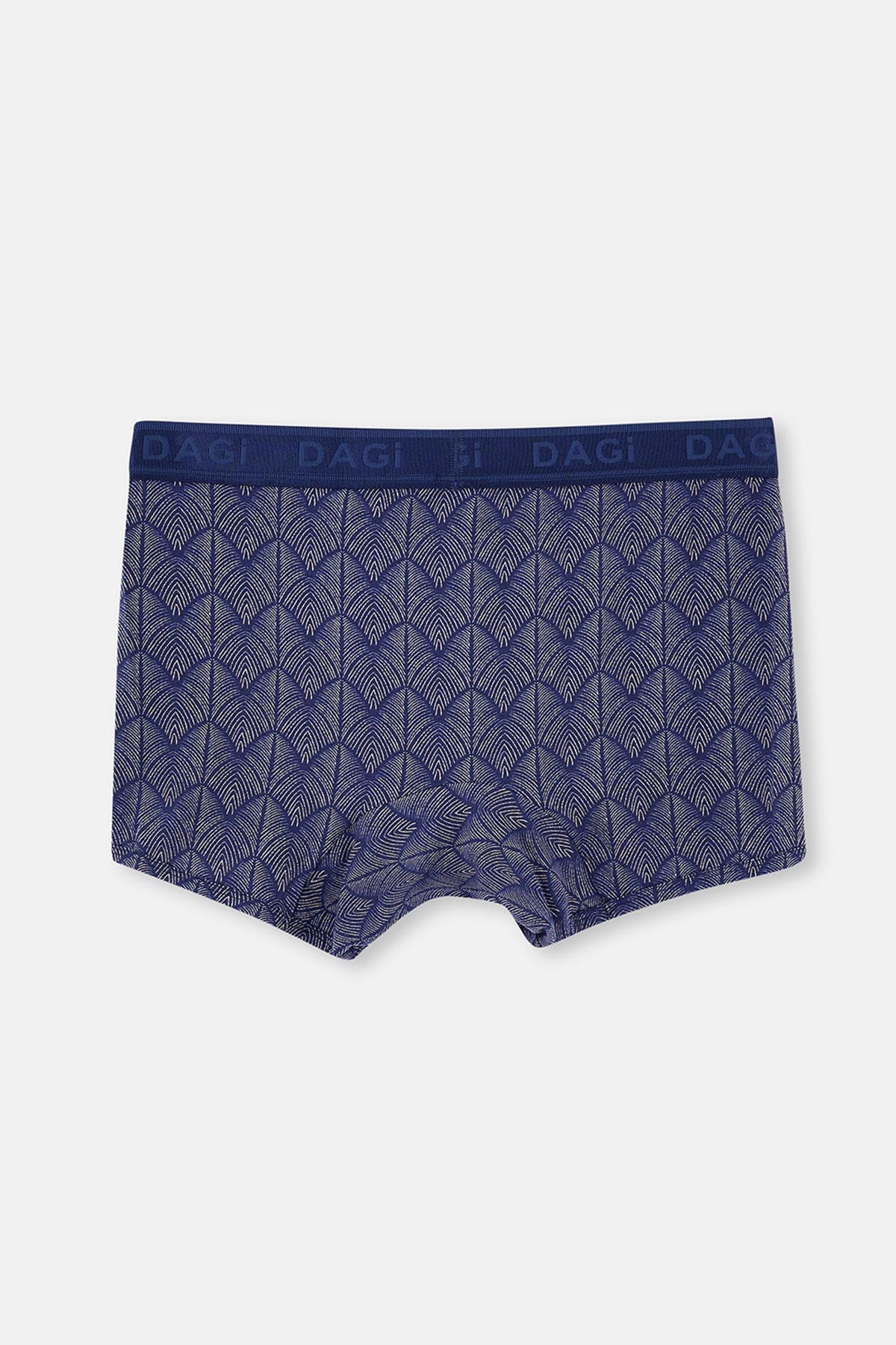 Lacivert Micro Modal Desenli 2'li Boxer