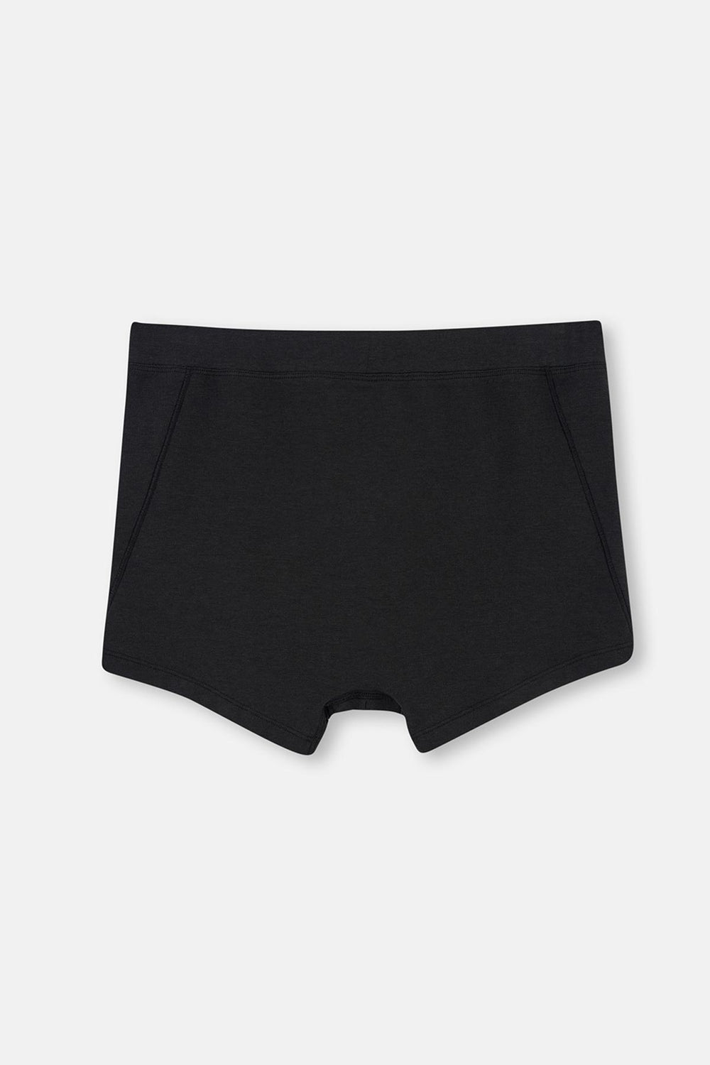 Siyah Dikiş Detaylı Kumaş Kaplama Lastikli Boxer