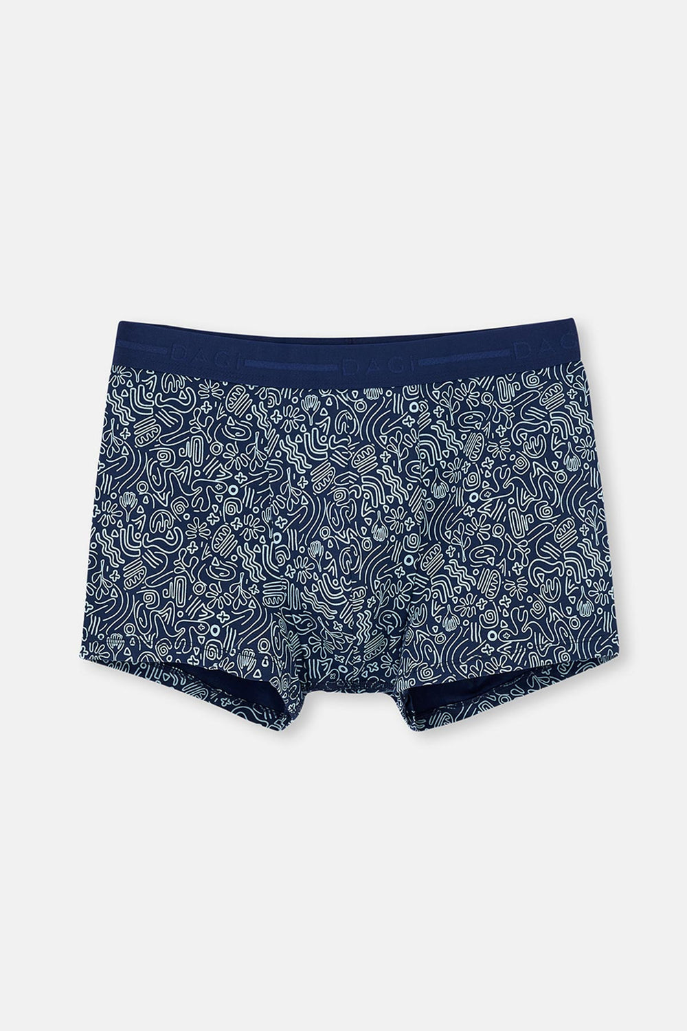 Lacivert Pamuk Desenli 2'li Boxer