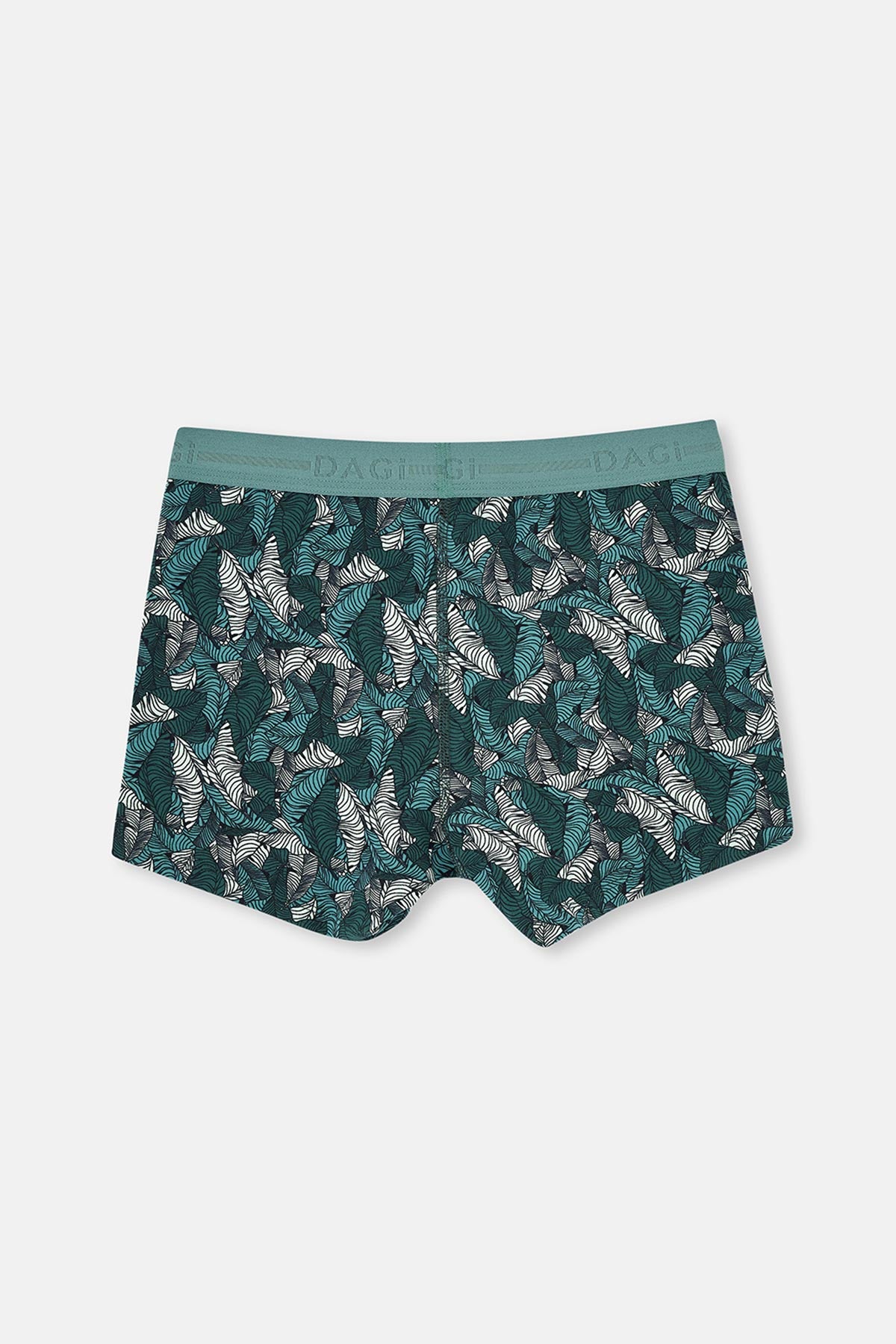 Yeşil Pamuk Desenli Boxer