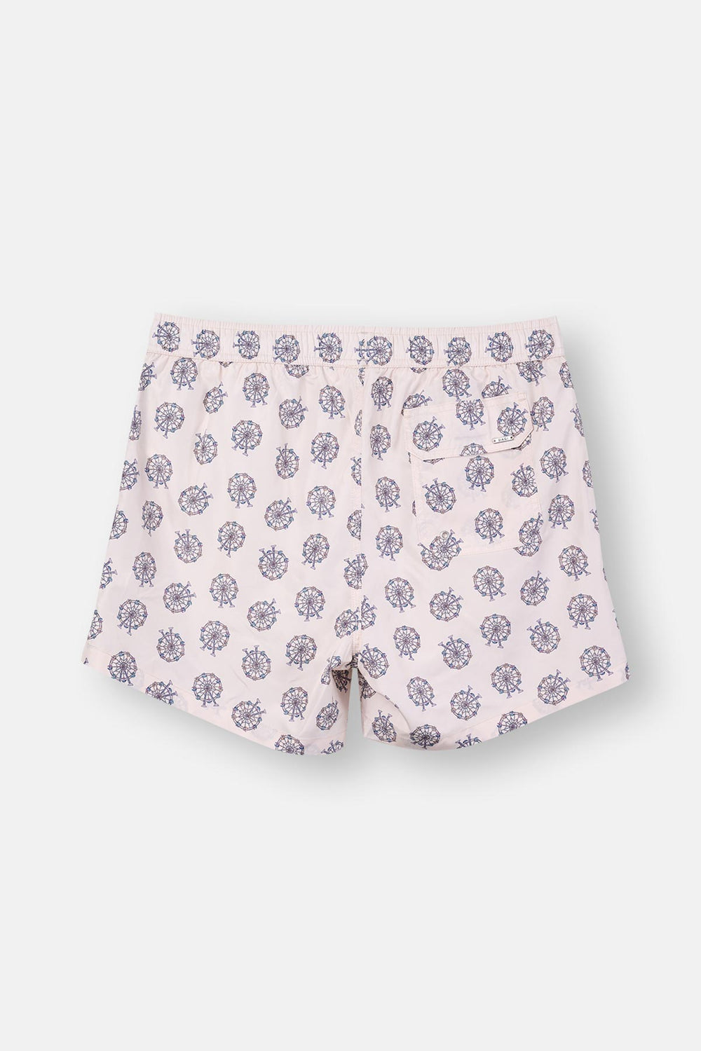 Multicolor Dönme Dolap Desenli Kısa Deniz Şortu