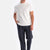 Navy STRIPED WOVEN TROUSERS