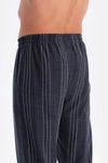 Navy STRIPED WOVEN TROUSERS