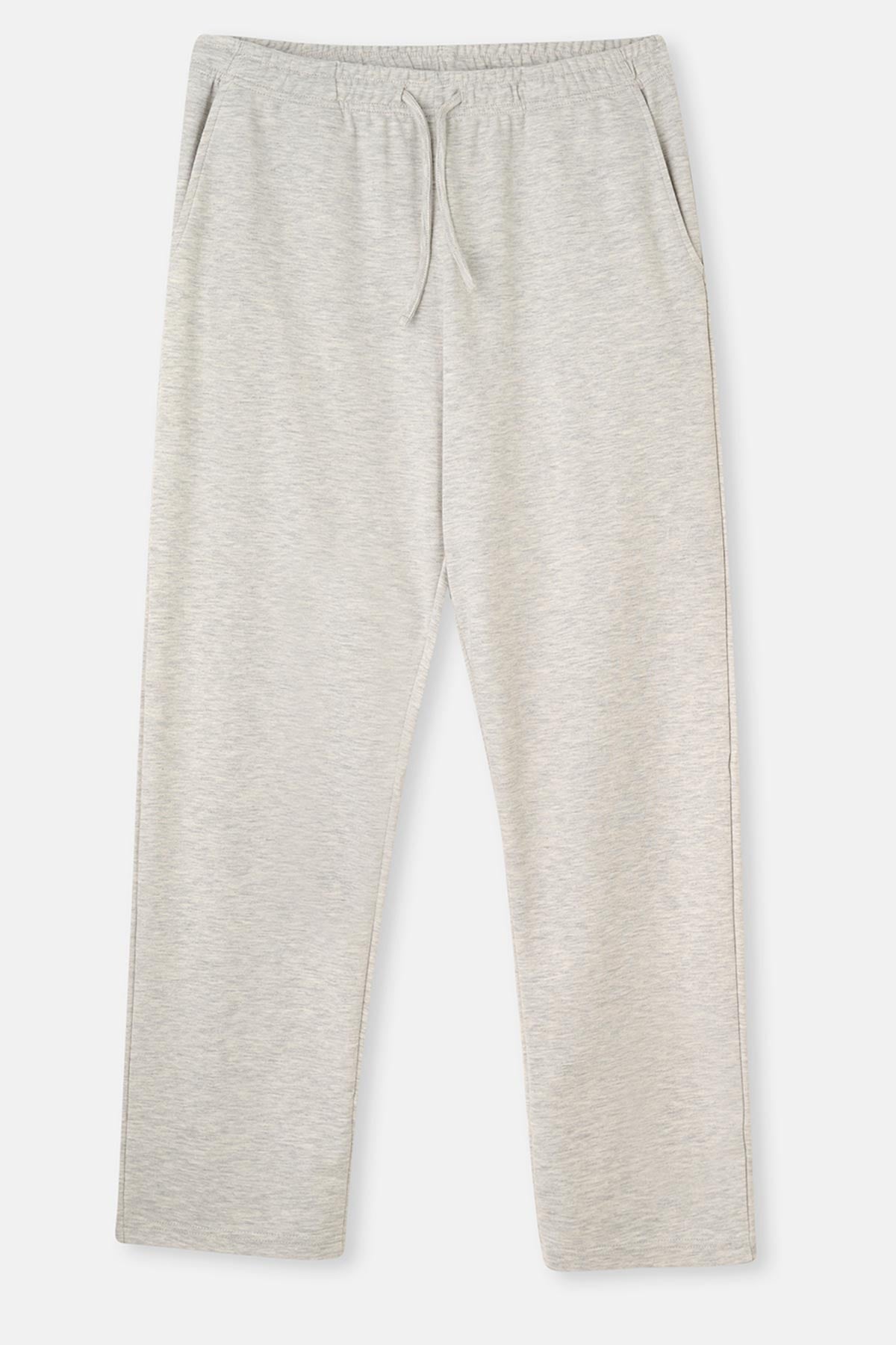 Kar Melanj Interlok Cepli Pantolon Pijama Altı