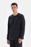 Navy HALF-PLOT REGULAR FIT EVERFRESH T-SHIRT
