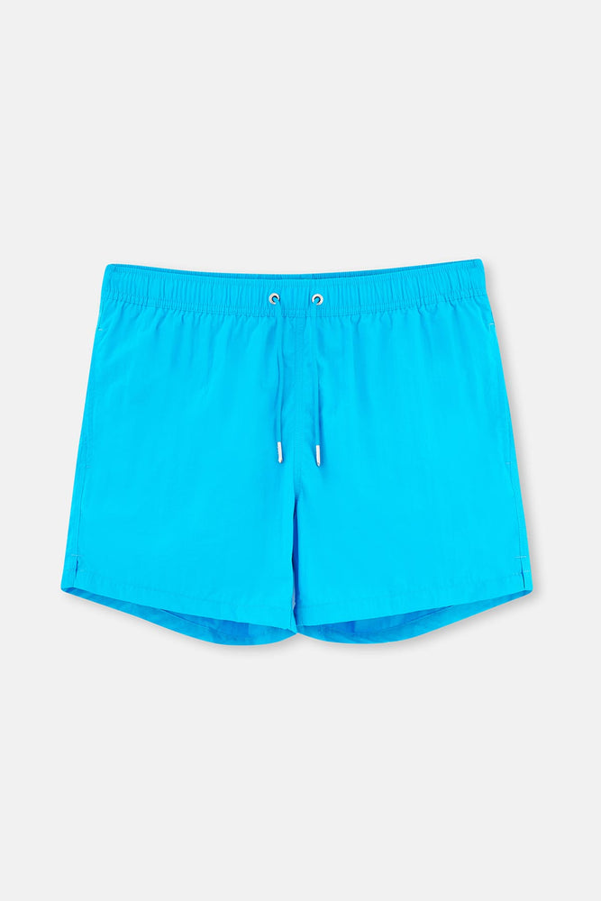 Mavi Düz Kısa Deniz Şortu