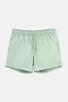 Yeşil Düz Kısa Deniz Şortu