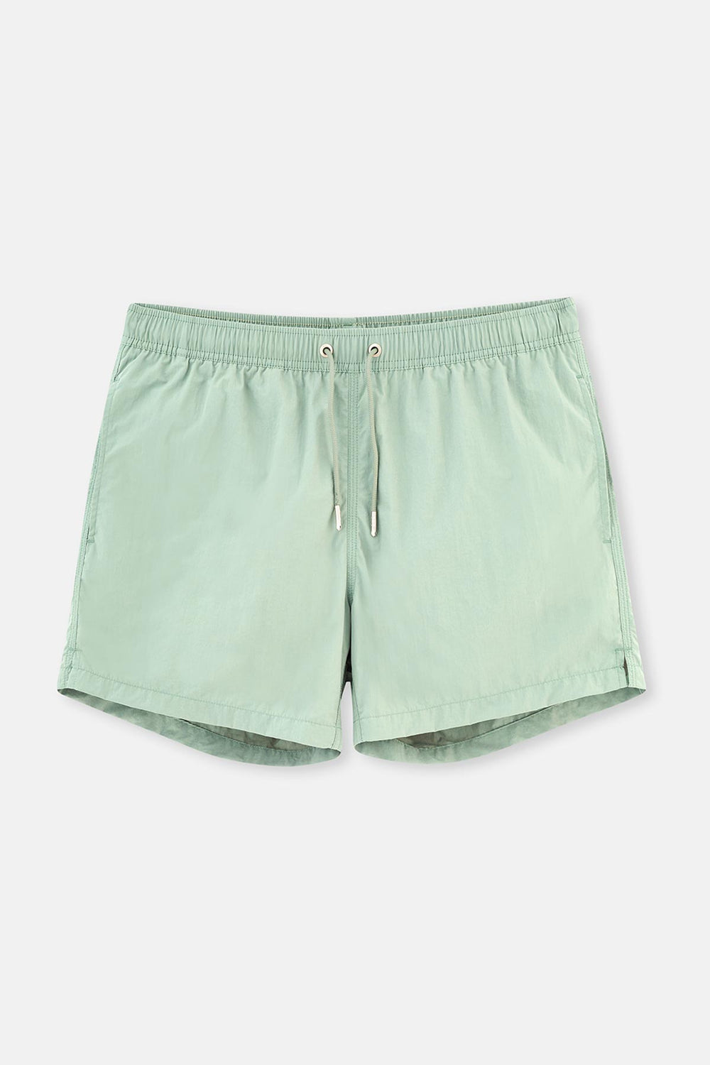Yeşil Düz Kısa Deniz Şortu