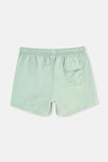 Yeşil Düz Kısa Deniz Şortu