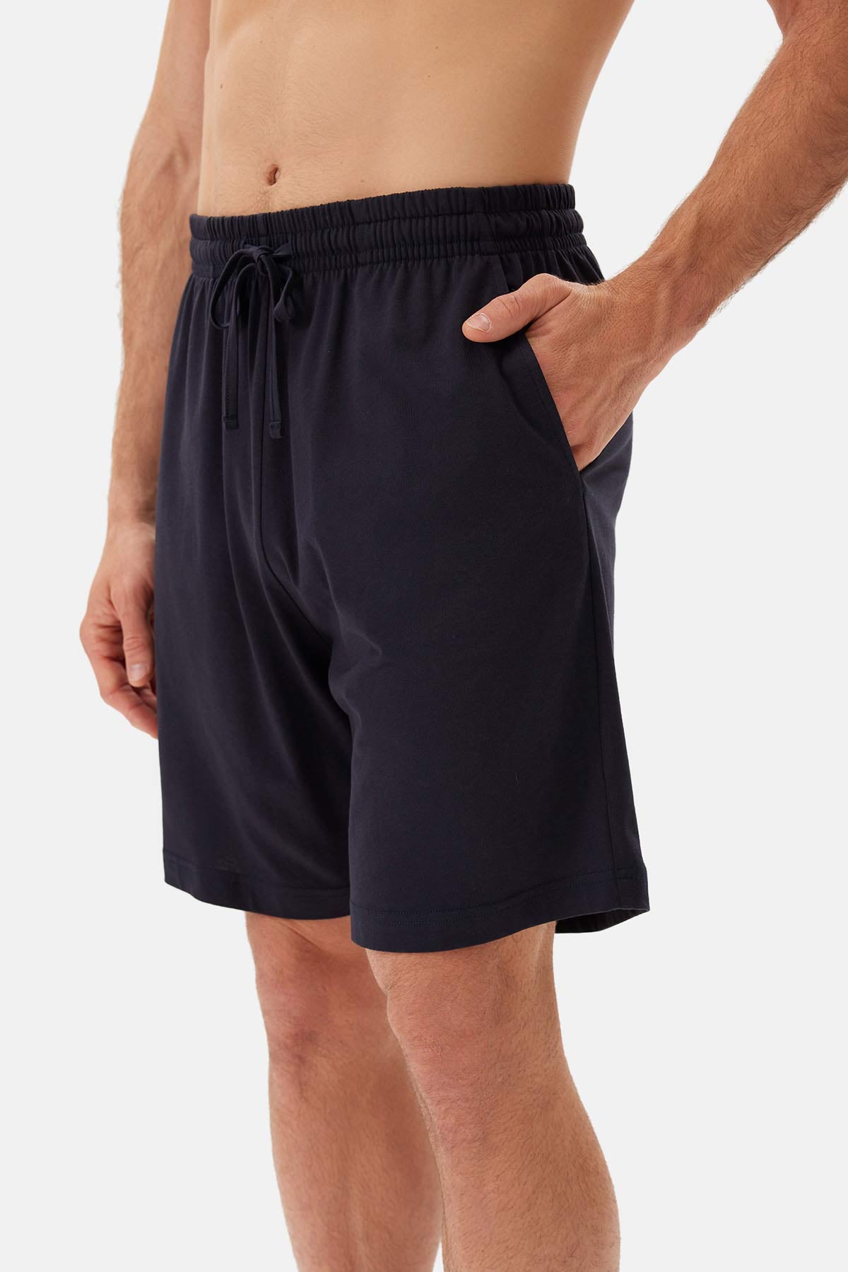 Yeşil Bis Yaka Baskılı Kısa Kollu Şort Pijama Takımı