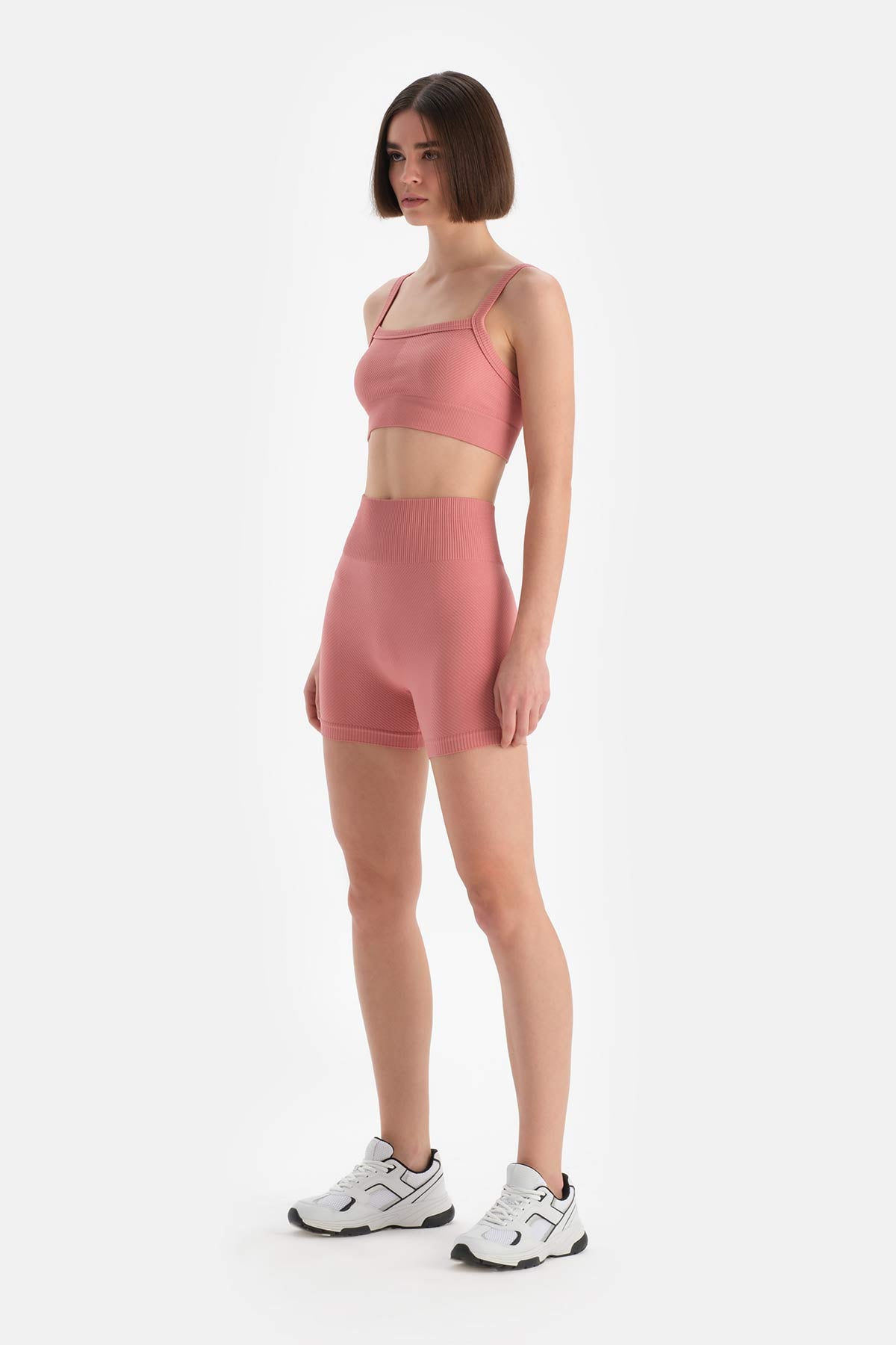 Gül Kurusu Dagi Active Kadın Kalın Askılı Seamless Sporcu Sütyeni