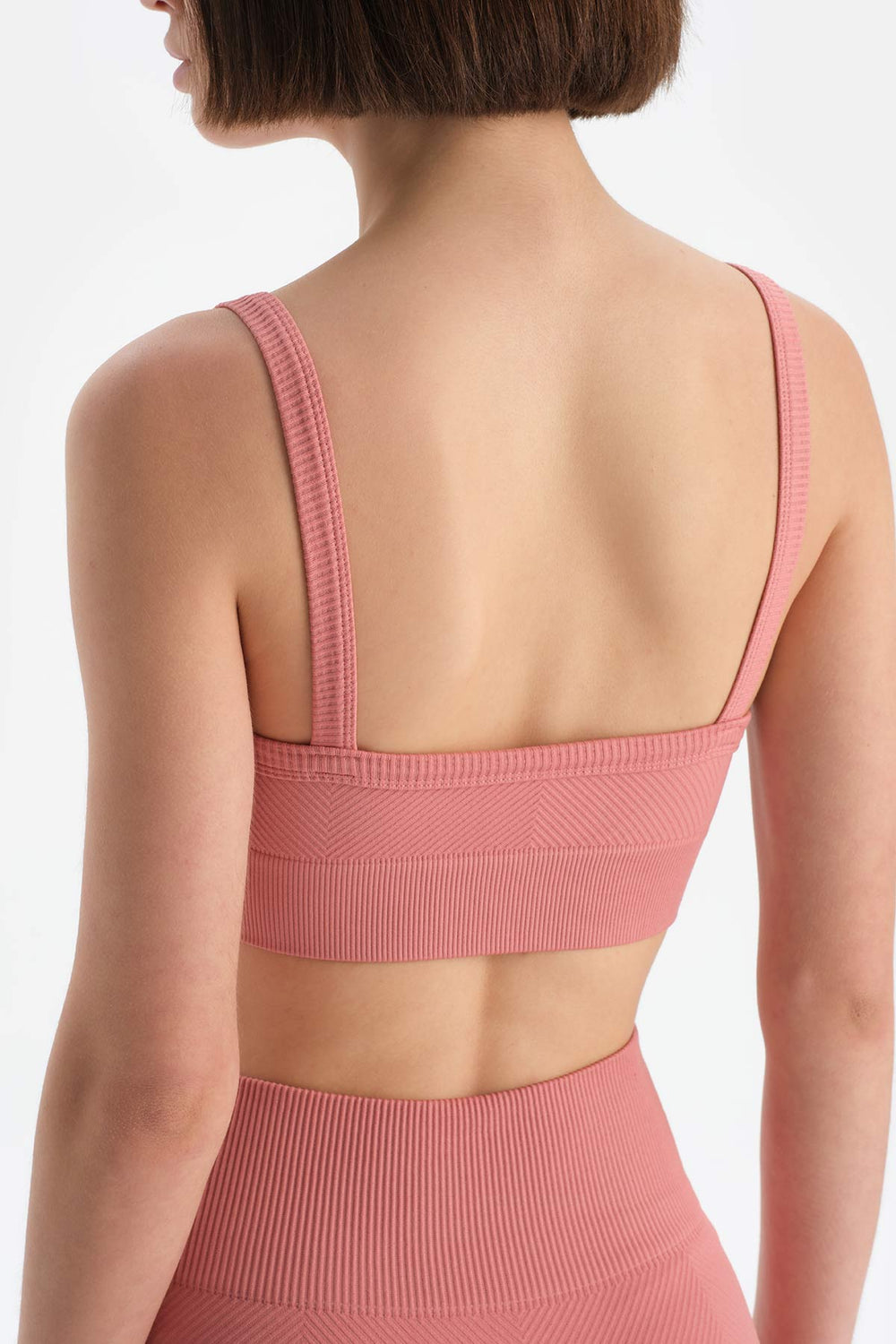 Gül Kurusu Dagi Active Kadın Kalın Askılı Seamless Sporcu Sütyeni