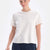 White SILK FINISHING INTERLOCK CREW NECK T-SHIRT
