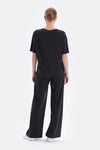 Black CUPRO TROUSERS WITH POCKETS
