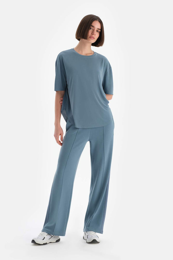 Açık Mavi Dagi Active Kadın Modal Nervürlü Eşofman Altı