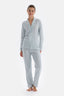Light Blue SHIRT COLLAR EMBROIDERY DETAILED PAJAMA SUIT