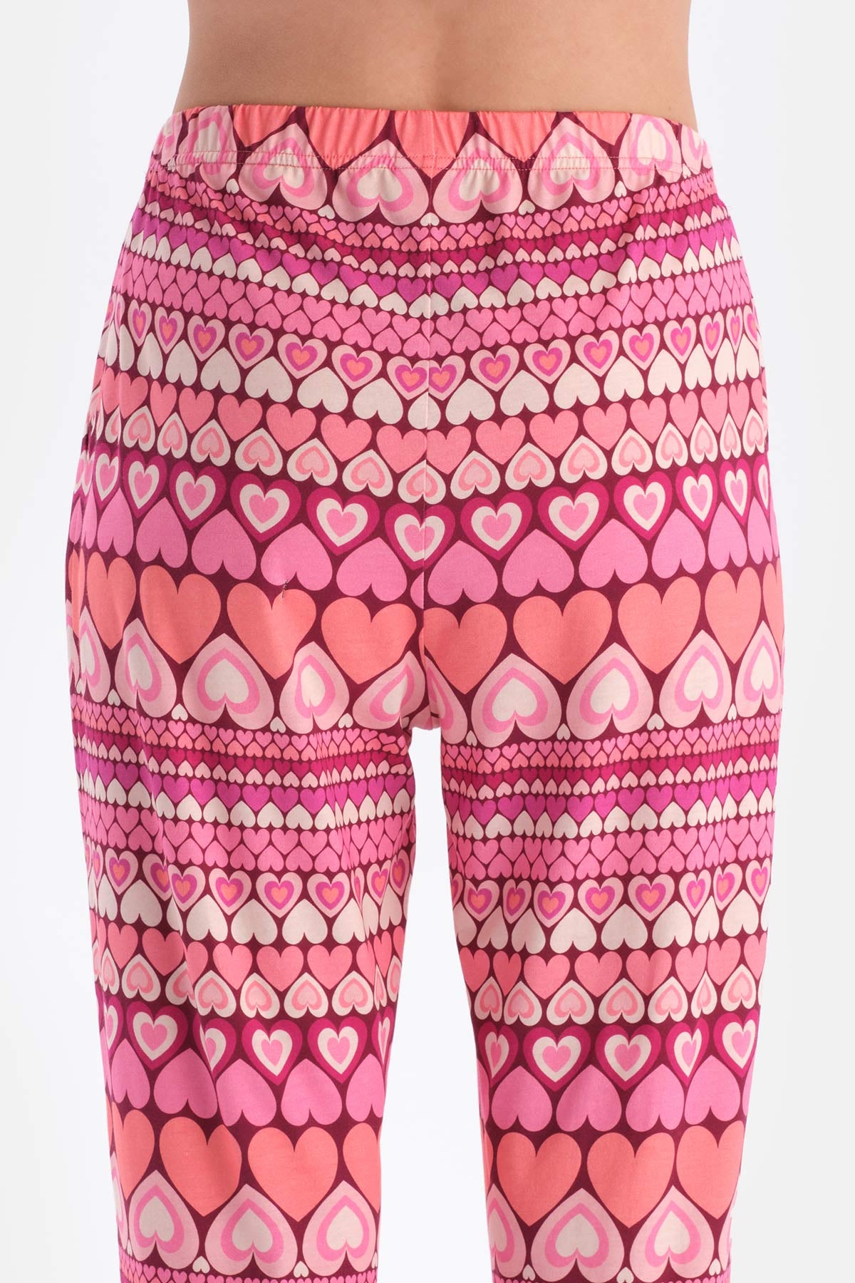 Multicolor Kalpli Metraj Baskılı Gömlek Pantolon Pijama Takımı