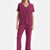 Bordeaux SHORT SLEEVE V-NECK BASIC VISCOSE T-SHIRT PANTS PAJAMA SET