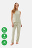 Yeşil Kalın Askılı Celliant Pijama Takımı