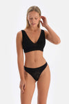 Black LACE DETAILED PREMIUM BASIC SOFT BRA