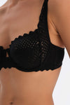 Black LACE DETAILED PREMIUM BASIC WIRE WIRE
