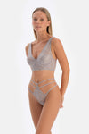 Light Grey LACE DETAILED STRING PANTY