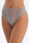 Light Grey LACE DETAILED BRAZILIAN PANTY