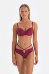 Damson TULLE DETAILED BODYSUIT
